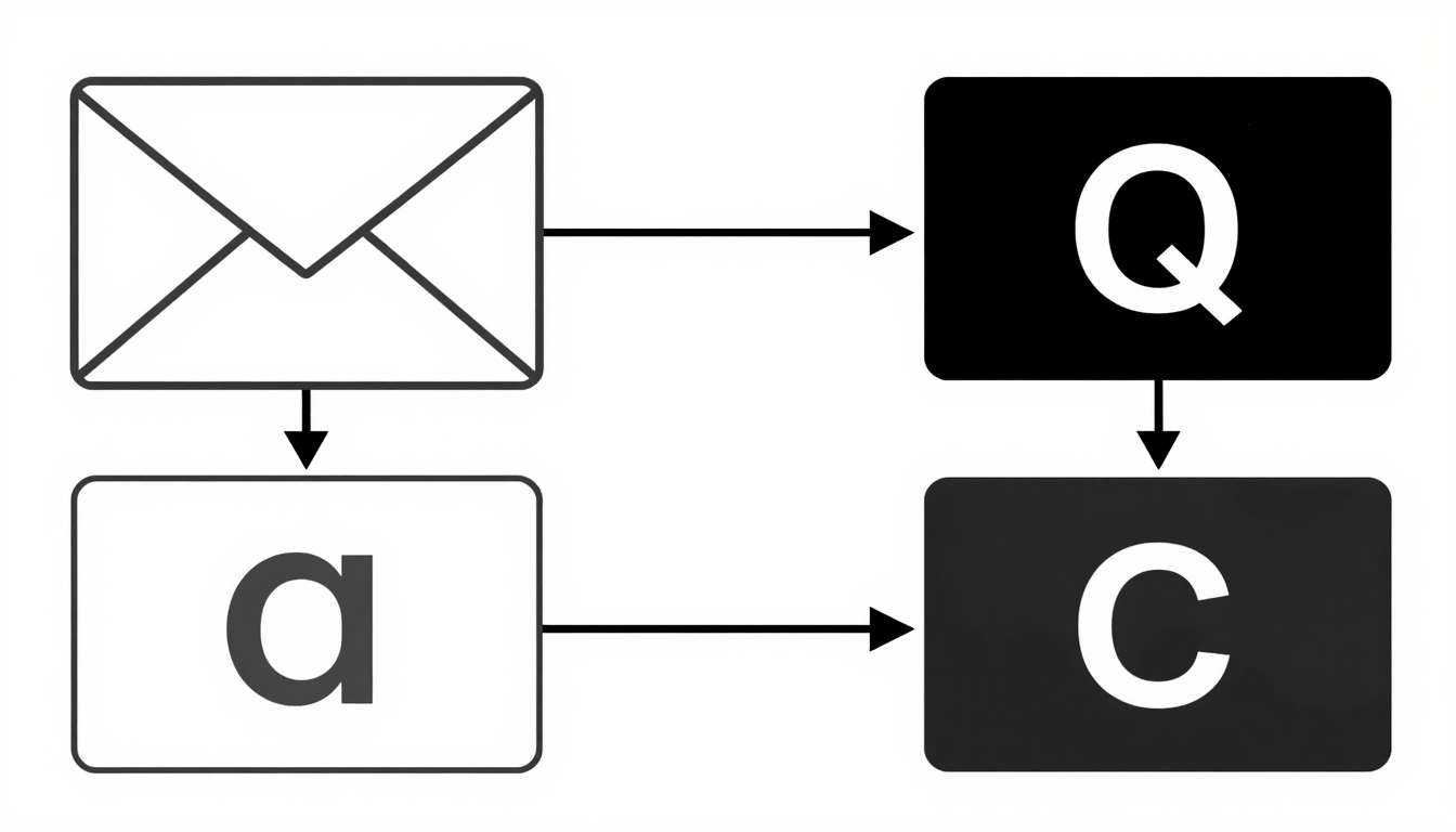 A flowchart showing one core piece of content being broken down into an email, a social post, and a short video.
