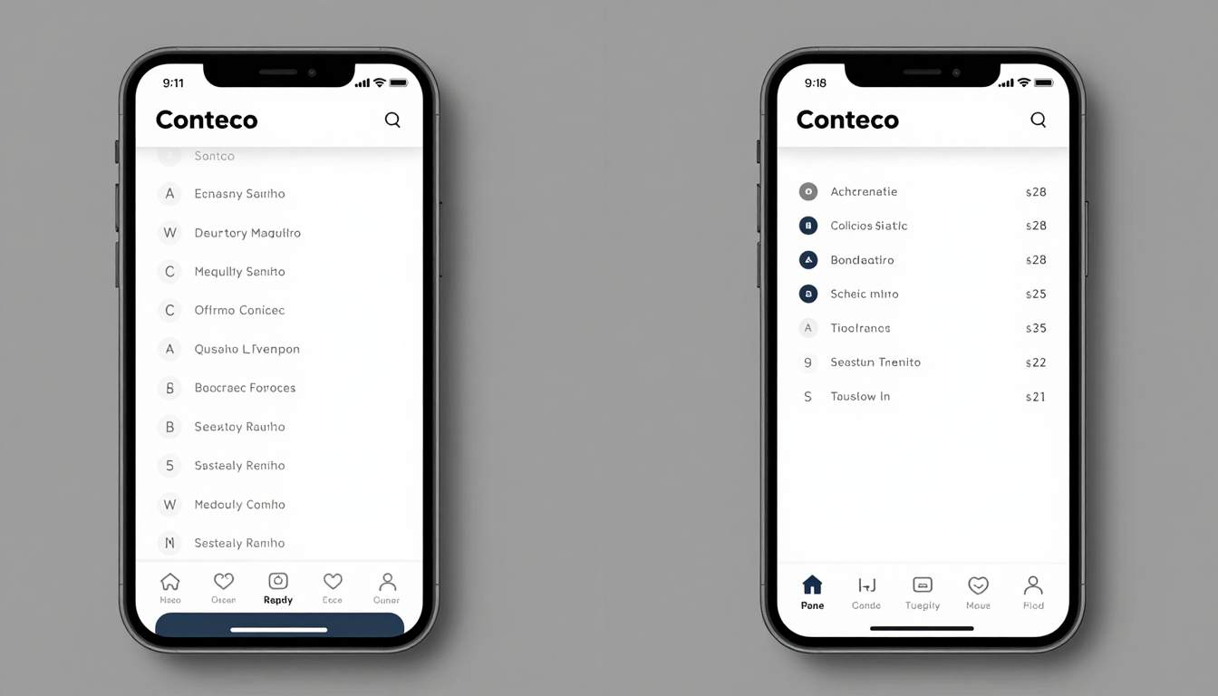 A side-by-side mockup showing a poorly formatted mobile website next to a clean, thumb-friendly mobile layout.