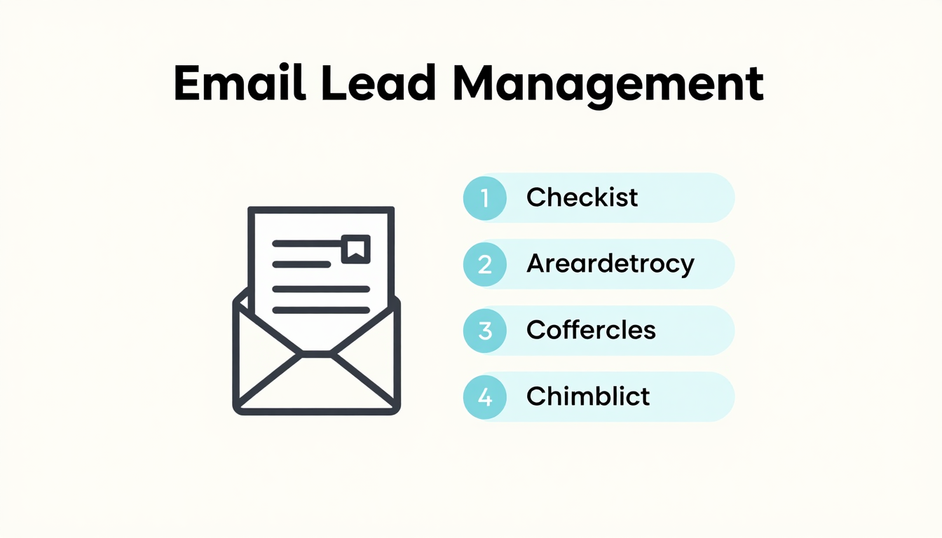 A stylized checklist highlighting the key takeaways of proper email lead management.