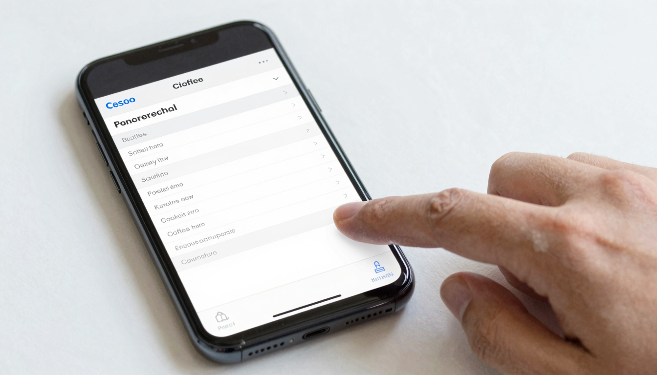 A smartphone scanning a crumpled coffee receipt, with digital data instantly populating a clean spreadsheet.