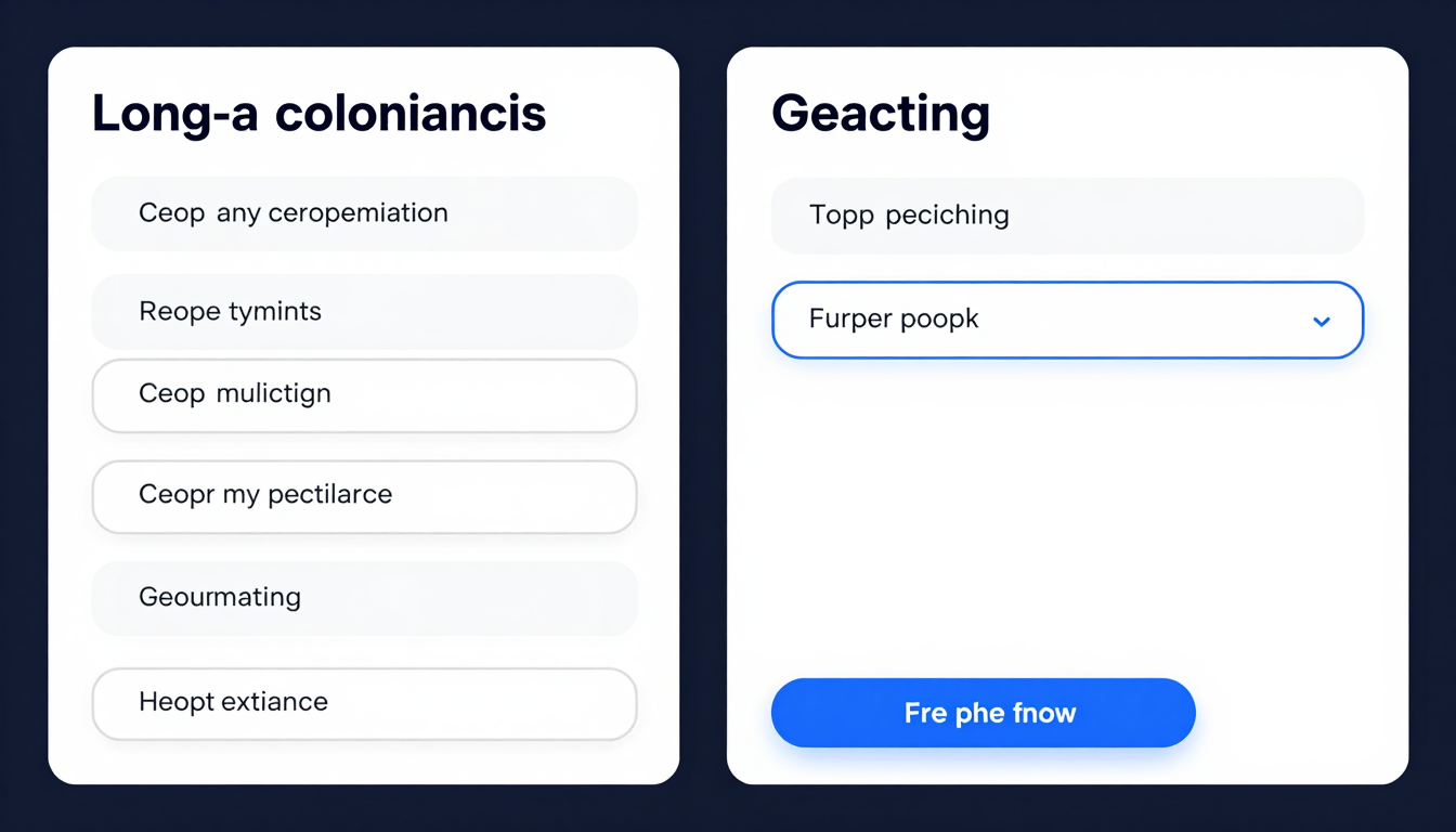 A side-by-side comparison of a long, complicated contact form versus a short, optimized form